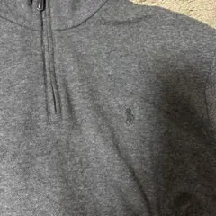ポロ・ラルフ・ローレン グレー ハーフジップトレーナー