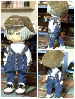 オビツ11 デニムサロペット セット　12/22