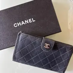 CHANEL シャネル ドーヴィル デニム ラウンドファスナー 長財布 - メルカリ