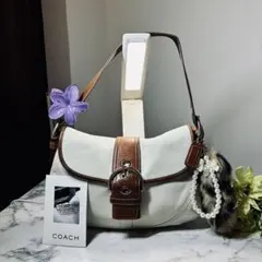 美品✨ COACH ソーホー 本革 レザー バイカラー ワンショルダー バッグ