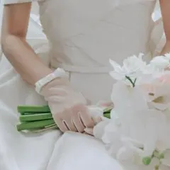 【9月14日まで値下げ中】 ウェディンググローブ　ショートグローブ　オフホワイト