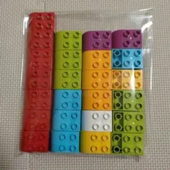 LEGO デュプロ 2✕2 2✕4 ブロック 25個 レインボー