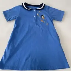 <graniph>ちびまる子ちゃん 半袖ワンピース 90cm 青 マリンスタイル