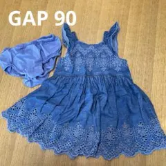 babyGAPデニムワンピース・オーバーパンツ付