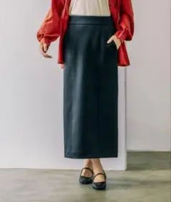 GLOBAL WORK ウツクシルエットIラインスカート 143960
