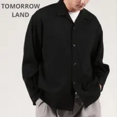 新品★ オープンカラー シャツ 長袖 ブラック 黒 TOMORROWLAND