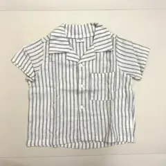 《mirror bae》麻入りストライプシャツ