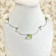 すずらん 森ガール ネックレス フェアリーグランジ アンティークhandmade