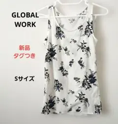 新品【グローバルワーク】花柄　タンクトップ　 Sサイズ　タグつきのサムネイル