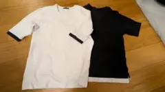 【COMME CA ISM】半袖Tシャツ カットソー 2枚セット 白 黒 M
