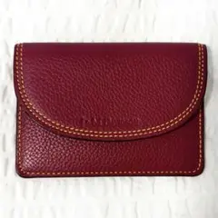 【美品】J&M DAVIDSON バーガンディ レザーカードケース デビッドソン