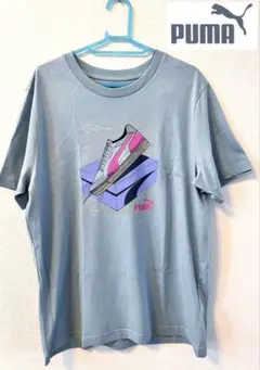 PUMA グラフィックTシャツ L ライトブルー新品タグ付のサムネイル