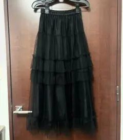 マジェスティックレゴン プリーツチュールスカート 黒