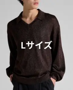完売品　Parts Lab. ニットポロ　L　ブラウンのサムネイル