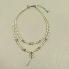 フェイクパール　2連ネックレス