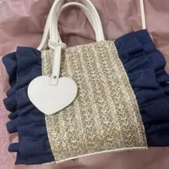 ダイアナ 大胆にフリルをあしらった♪主役級ミニトートBAG ホワイト