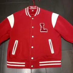 ユニクロ キッズ スウェット スタジアムジャンバー 赤 120