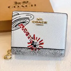 COACH ディズニーミッキーマウス キースヘリングコラボ 二つ折り財布
