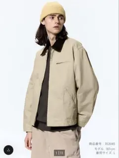 GU ウォッシュドコットンワークジャケット M