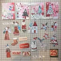 X1 クリスマス コラージュ素材 約20枚 限定品