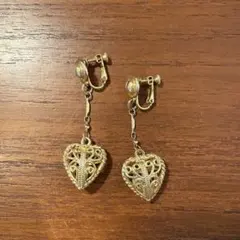 イヤリング ゴールド系　ハート