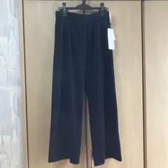 【新品未使用】ネイビー コーデュロイ ワイドパンツ リリアンビューティー大きい