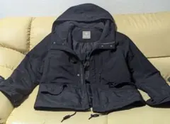 Nano Universe 中綿フードジャケット ブラック系 M〜L相当
