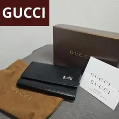 【美品】GUCCI グッチ キーケース 6連キーケース Gマーク ブラック