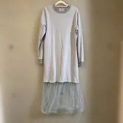 H.EDITION HONEY MI HONEYチュール切替 ロングワンピース