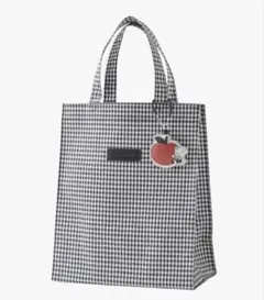 【正規品】familiar ファミリ チェックトートバッグ 縦長 黒 ブラック