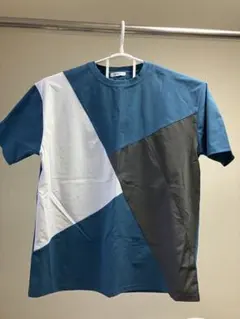 配色切替 Tシャツ ブルー系 Lサイズ　〜9/7まで