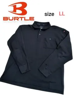 BURTLE ブラック 長袖ポロシャツ LL