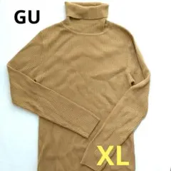 レディース　メンズ　ジーユー　gu タートルネック　ブラウン　XL 　シンプル