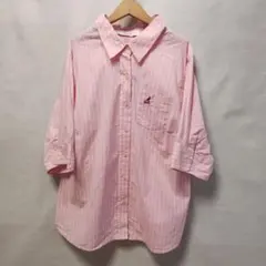 カンゴールKANGOL FIELD レディースストライプ七分袖シャツ 23号