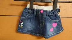 BABYDOLL ベビードール デニムミニスカート 90cm ミニー ヒョウ柄