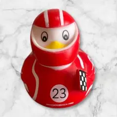 ポルシェ レッド レーシング アヒル ラバー フィギュア ユニセックス