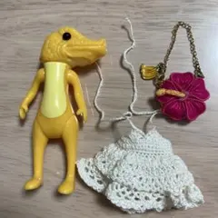 ワニ フィギュア ドレス付き マスコット