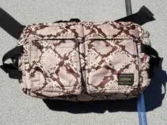 希少 PORTER パイソン柄 ウエストバッグ ポーター ヘッドポーター 中古・古着通販】HEAD PORTER (ヘッドポーター) ウエストバッグ