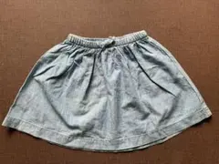 デニム風ライトブルーフレアスカート