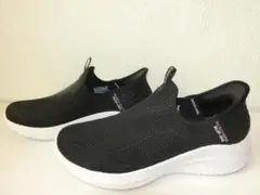 SKECHERS SLIP-INS ブラック／ピンクロゴ　美品