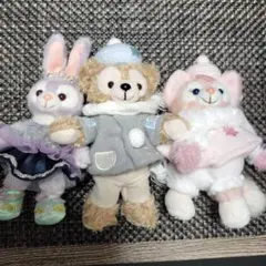 ゆ*う様 ダッフィー＆フレンズ　ダンシングスノーフレークス　ぬいぐるみバッチ3体