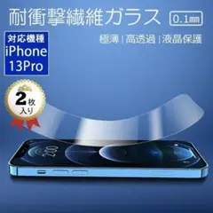 液晶保護 ガラスフィルム iPhone 13pro 対応 飛散防止 極薄 2枚