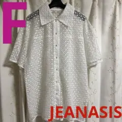 JEANASIS ジーナシス 大きいサイズ ケミカルレースシャツ・羽織り・半袖