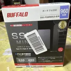 BUFFALO ポータブルSSD 960GB 未使用品