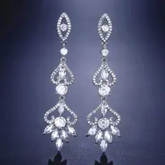 新品★オリエンタルプリンセス ジルコニアピアス　ブライダル