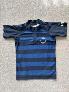 Helly Hansen ネイビー ストライプ ラッシュガード120サイズ