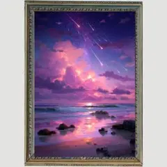 Ｐ1484 フォーチュン・ナイト　 幸運引き寄せ【開運絵画風ヒーリン
