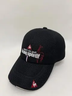 【le coq sportif】メッシュ キャップ ブラック スポーツ　ゴルフ