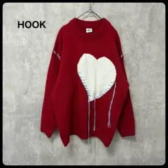 HOOK CATCASE ハートセーター ハート柄オーバーサイズ　ニット