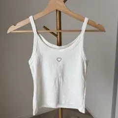 ♡SeaRoomlynn♡ハート刺繍 キャミソール ホワイト Sのサムネイル